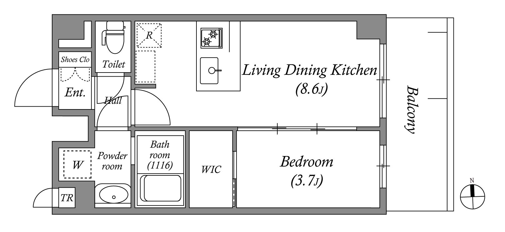 F’(10-11Fの4・6号室)タイプ