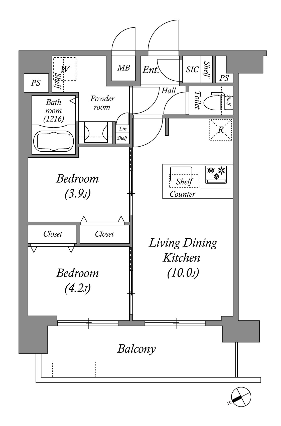 F（1101号,1201室）タイプ